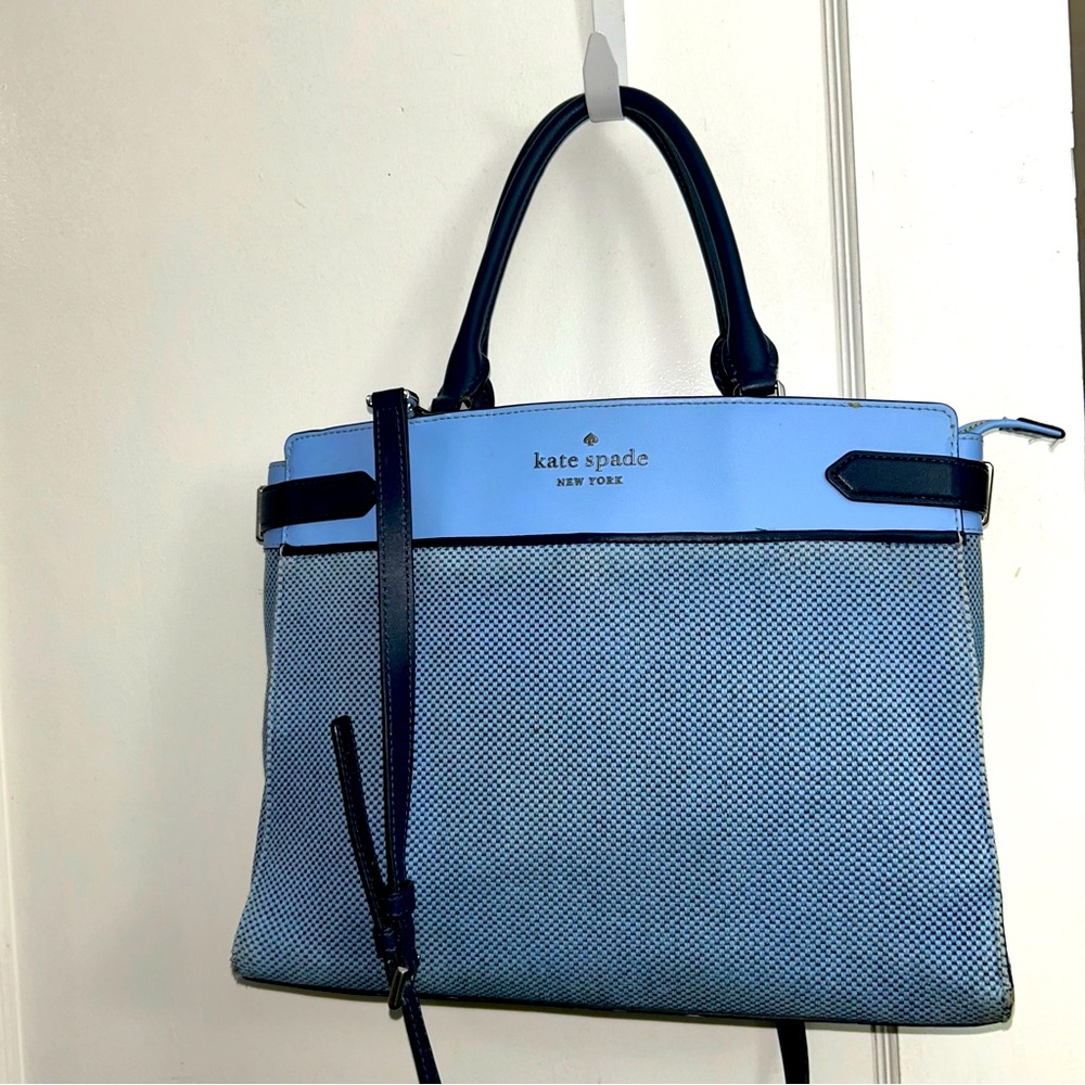 ♠️Kate Spade New York♠️Staci Cameron canvas and leather satchel